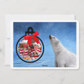 Polar Beer Foto Kerst Wenskaarten Feestdagenkaart (Achterkant)