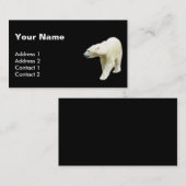 Polar Beer Foto op zwarte achtergrond Visitekaartje (Voorkant / Achterkant)