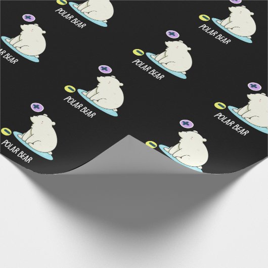 Polar Beer Funny Science Pun Dark BG Cadeaupapier (Hoek)