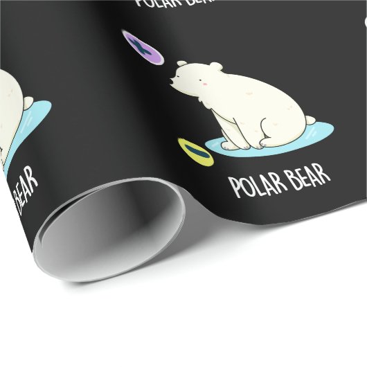 Polar Beer Funny Science Pun Dark BG Cadeaupapier (Rol Hoek)