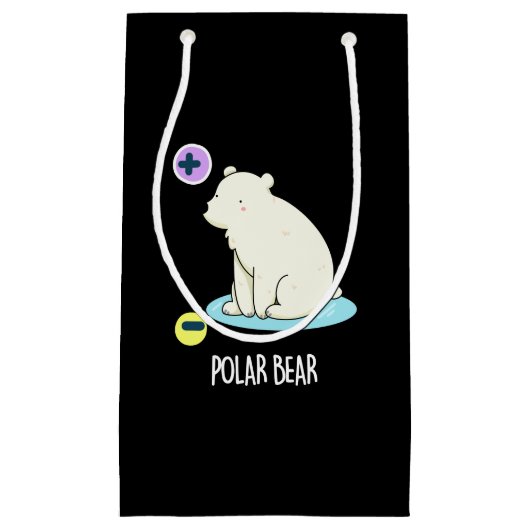 Polar Beer Funny Science Pun Dark BG Klein Cadeauzakje (Voorkant)