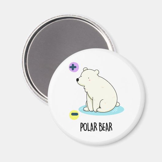 Polar Beer Funny Science Pun Magneet (Voorkant / Achterkant)