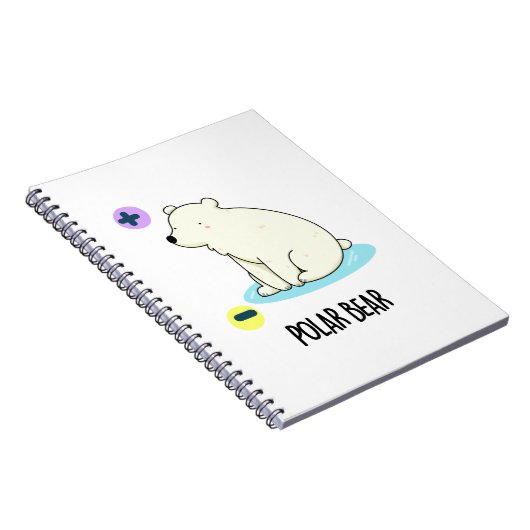 Polar Beer Funny Science Pun Notitieboek (Rechterzijde)