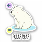 Polar Beer Funny Science Pun Sticker (Voorkant)