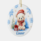 Polar Beer Gepersonaliseerde Tree Ornament (Rechts)