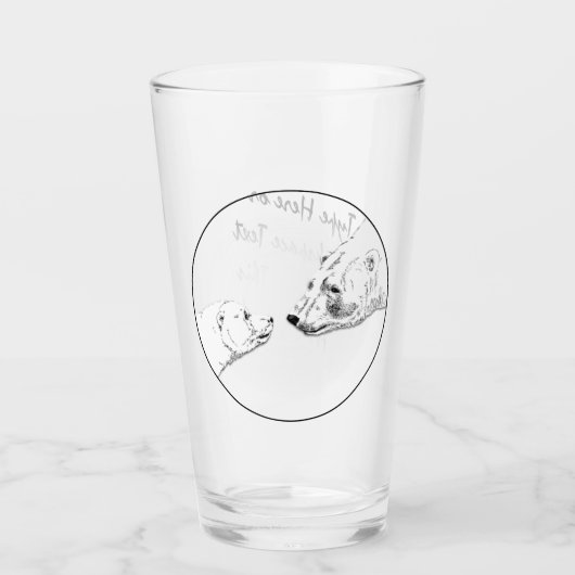 Polar Beer Glass Beer Art Glasses personaliseren Glas (Voorkant)