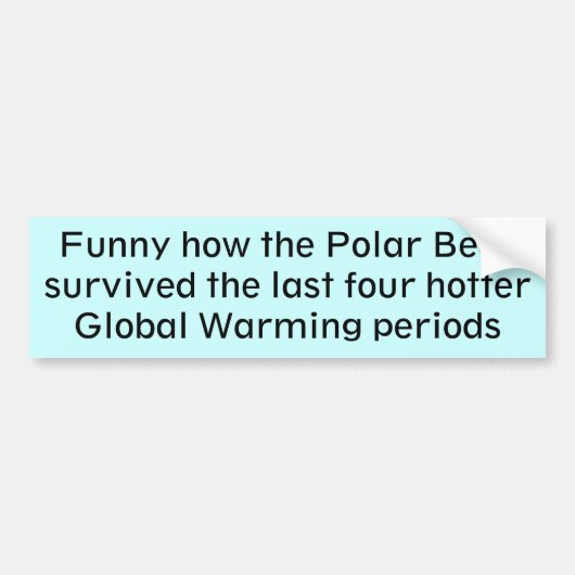 Polar Beer Global Warming Bumpersticker (Voorkant)