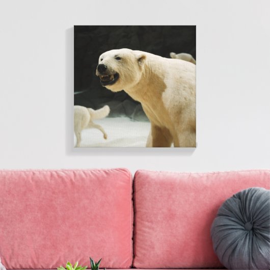 Polar Beer Grin Canvas Afdruk (Insitu (Woonkamer))