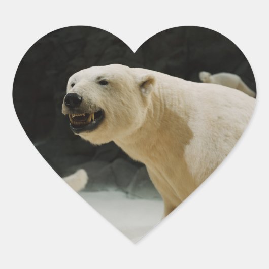 Polar Beer Grin Hart Sticker (Voorkant)