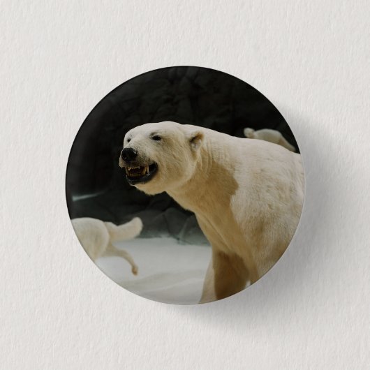Polar Beer Grin Ronde Button 3,2 Cm (Voorkant)
