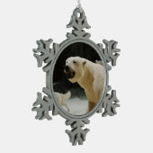 Polar Beer Grin Tin Sneeuwvlok Ornament (Links)