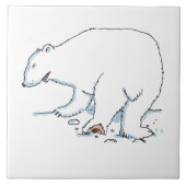 Polar Beer grote keramische tegel Tegeltje (Voorkant)