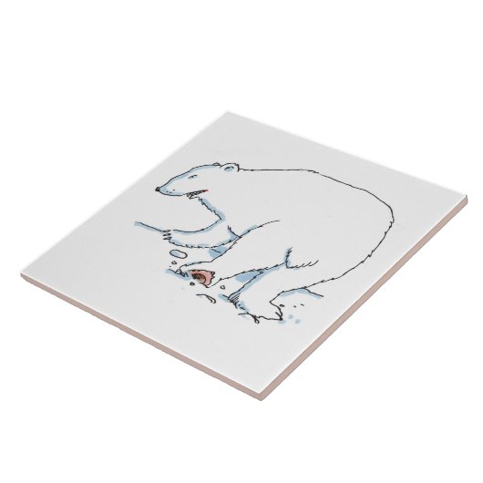 Polar Beer grote keramische tegel Tegeltje (Zijkant)