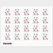Polar Beer Halloween Cute Devil Kinder Witches Squ Vierkante Sticker (Vel)