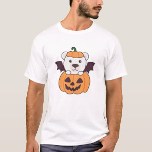 Polar Beer Halloween Pumpkin Bat Costume T-shirt