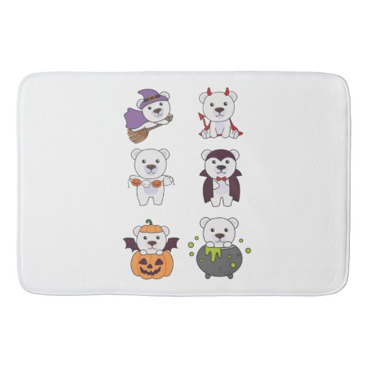 Polar Beer Halloween Witch Devil Pumpkin Vampire Badmat (Voorkant)