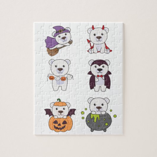 Polar Beer Halloween Witch Devil Pumpkin Vampire J Legpuzzel (Verticaal)