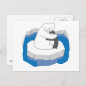 Polar Beer Hug Briefkaart (Voorkant / Achterkant)