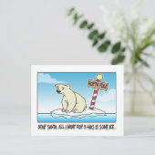 Polar Beer Ice Christmas Feestdagenkaart (Staand voorkant)