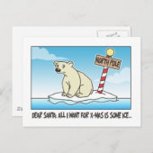 Polar Beer Ice Christmas Feestdagenkaart (Voorkant / Achterkant)