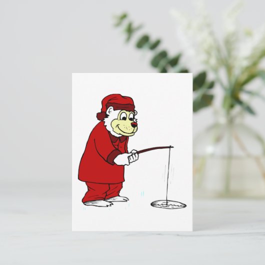 Polar Beer Ice Vist Briefkaart (Staand voorkant)