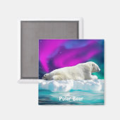 Polar Beer, ijsschots en aurora wildlife kunstmagn Magneet (Voorkant / Achterkant)
