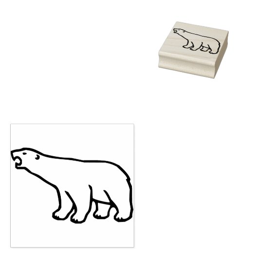 Polar beer Illustratie Art Stempel (Gestempeld)