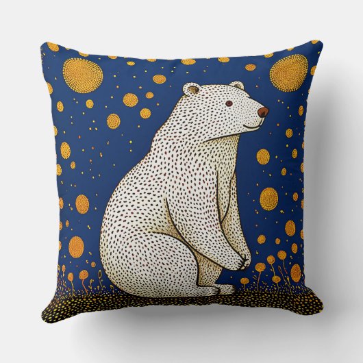 Polar Beer Illustratie Kussen (Achterkant)