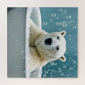 Polar Beer in bubbelbad Legpuzzel (Horizontaal)