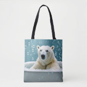 Polar Beer in bubbelbad Tote Bag (Voorkant)