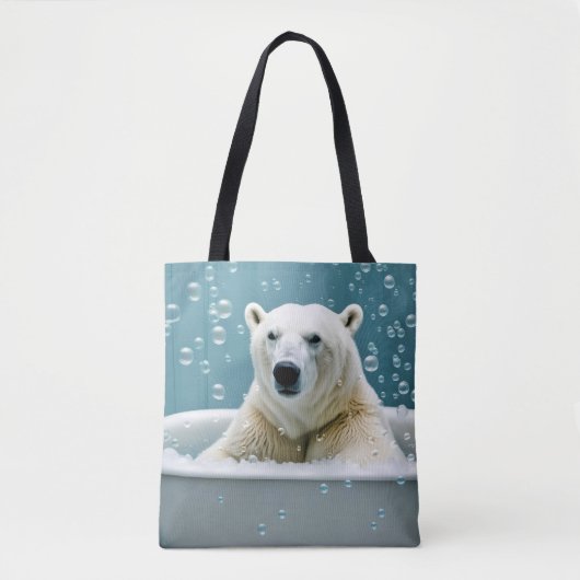 Polar Beer in bubbelbad Tote Bag (Voorkant)