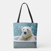 Polar Beer in bubbelbad Tote Bag (Achterkant)