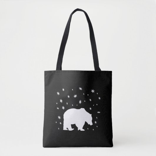 Polar Beer in de sneeuw Tote Bag (Voorkant)