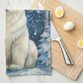 Polar Beer in de winter Theedoek (Quarter Fold)