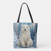 Polar Beer in de winter Tote Bag (Achterkant)