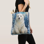 Polar Beer in de winter Tote Bag (Dichtbij)