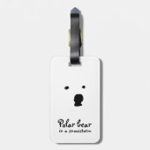 Polar Beer in een sneeuwstorm T-shirt Bagagelabel (Achterkant verticaal)