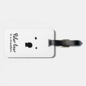 Polar Beer in een sneeuwstorm T-shirt Bagagelabel (Achterkant horizontaal)