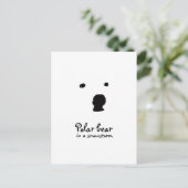 Polar Beer in een sneeuwstorm T-shirt Briefkaart (Staand voorkant)