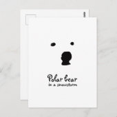 Polar Beer in een sneeuwstorm T-shirt Briefkaart (Voorkant / Achterkant)