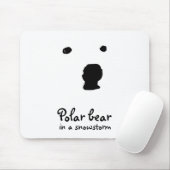 Polar Beer in een sneeuwstorm T-shirt Muismat (Met muis)