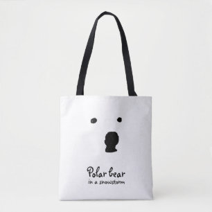 Polar Beer in een sneeuwstorm T-shirt Tote Bag