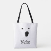 Polar Beer in een sneeuwstorm T-shirt Tote Bag (Achterkant)