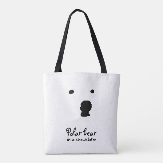 Polar Beer in een sneeuwstorm T-shirt Tote Bag (Achterkant)