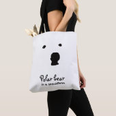 Polar Beer in een sneeuwstorm T-shirt Tote Bag (Dichtbij)