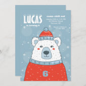 Polar Beer in rode trui Kaart (Voorkant / Achterkant)