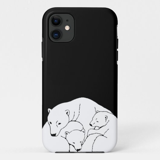 Polar Beer IPhone 5 Hoesje 3 Beren Iphone Case (Achterkant)