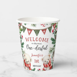 Polar Beer Kerst 1e verjaardag Papieren Bekers