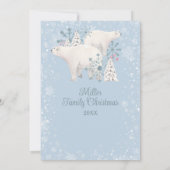 Polar Beer Kerst Feest Uitnodiging (Achterkant)