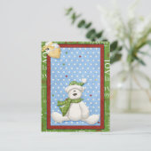 Polar Beer Kerst Kaarten Feestdagenkaart (Staand voorkant)